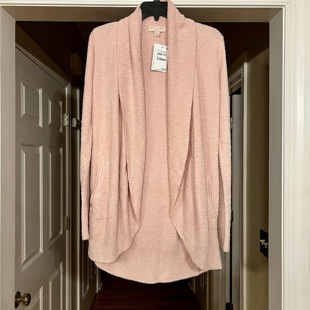 Barefoot Dreams Bamboo Cozy Chic Lite Circle Pink Lounge Cardigan Sweater SMALL